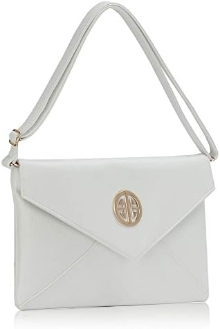 Ladies Fashion Designer Quality Clutch Bags Women's Evening Night Out Prom Party Purses CWE00220A (White/Cream)
