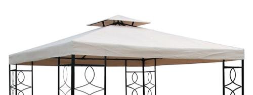 WASSERDICHTER Pavillon 3x3m Terrakotta ROMANTIKA Metall inkl. Dach Festzelt wasserfest Partyzelt - 2