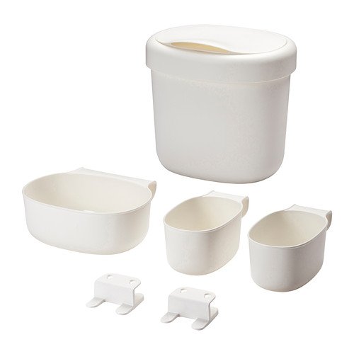 IKEA ONSKLIG stor baskets changing table set of 4, white