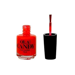 Ola Candy Orange Bar Ultra Premium Nail Polish for Women and Girls, Eco-Friendly Non-Toxic Finger Nail , Safe Dry Fast Collection for Women, Teens, Kids with Top Coat, Professional Kits Nail Polish (Orange Bar, 15 ML)