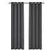 Produktbild Deconovo Vorhang Blickdicht mit Ösen Gardinen Kinderzimmer Verdunkelungsvorhang Ösen 260x140 cm Dunkelgrau 2er Set
