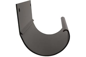 Renoplast® R50 Raccord de gouttière en aluminium | 8 cm Graphite | Gouttière d'évacuation des eaux pluviales Profilés en tôle pliée | Gouttière à emboîter pour abri de jardin Carport Terrasse Balcon