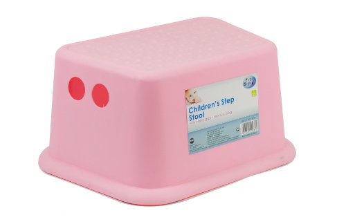 Kids Toddler Step Stool with Rubber Grips Sink Basin Potty Training - PINK