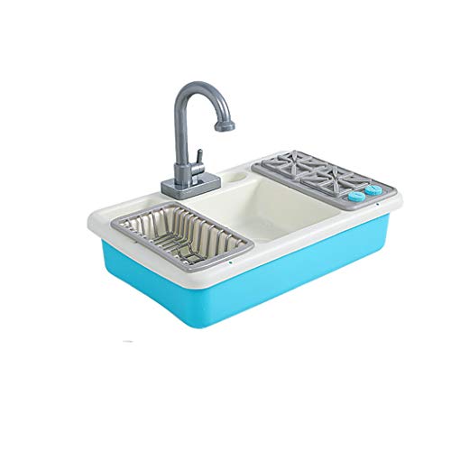 Preisvergleich Produktbild Spülbecken Spielzeug Kinder Elektrische Spülmaschine Hahn Spielzeug Rollenspiel, Geschirrspüler Spielzeug, Kunststoff Blau Vorzutäuschen