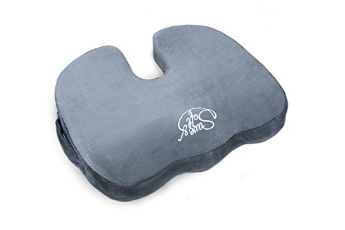 Erinnerung Schaum-Kissen von Save&Soft − Orthopädisches Premium-Steißbeinkissen für Bürostühle, PKW, LKW, Flugzeuge, Sitze aller Art. – ein bequemer Aufsatz zur Linderung von Ischias