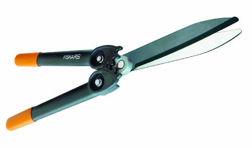 Fiskars PowerGear II Getriebe-Heckenschere, Antihaftbeschichtet, Rostfreie Stahl-Klingen, Länge 57 cm, Schwarz/Orange, HS72, 1000596 - 5