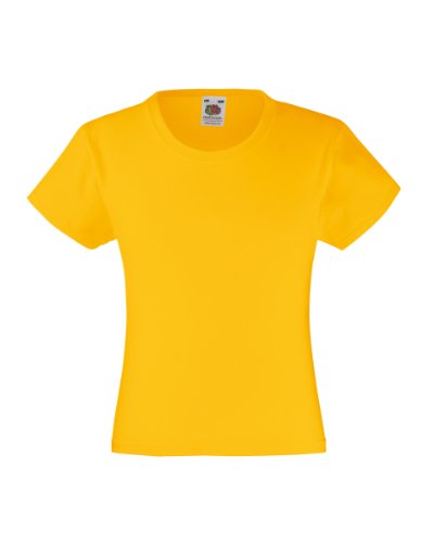 Book's Cover of Fruit of the Loom T-shirt en coton pour fille - Jaune - sunflower - 9 ans