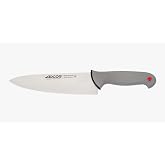 Arcos Colour Proof Chef Knife Nitrum Elastomer Black 8 in | Nitrum stainless steel blade. Polypropylene handle with elastomer
