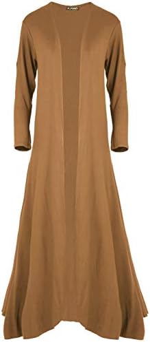 Womens Waterfall Long Sleeves Plain Floaty Open Front Oversized Baggy Draped Jacket Long Flared Maxi Cardigan