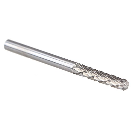 YCNK 20Pcs 1/8 „(3mm) Schaft Double & Single Cut Wolfram Stahl Vollhartmetall Rotary Feilen Diamant Bohrer Set mit 3mm Twist Bohrer für Dremel Werkzeug für Holzbearbeitung Bohren Carving Gravur - 2