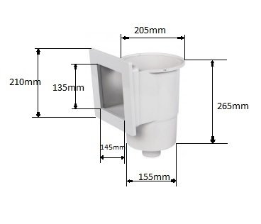 Skimmer Pool Einbauskimmer Skimmerset ohne Einlaufdüse mit Blende - 2