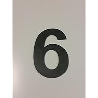 Zahlen aus Schiefer gearbeitet sechs 6 Hausnummer 25cm mit glatter Kante
