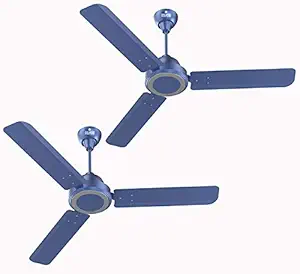 Polycab Stunner High Speed 1200 mm Decorative Ceiling fan || 400 R.P.M. || 100% Copper Motor || Anti-Dust || 2 Years warranty (Indigo blue) (2)