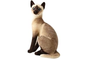 nonotse Giocattoli di peluche Giocattoli morbidi Animali di peluche Gatto Tabby Peluche Animale farcito Vita realistica Come piccoli gatti Simpatici giocattoli di peluche,Gatto Siamese, 35 Cm