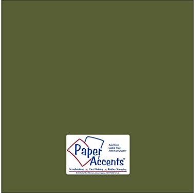 Accent Design Paper Accents Cdstk Smooth 12x12 80# Tarragon