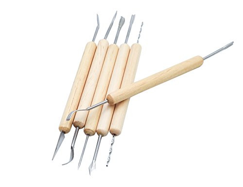 Alohha Packung aus 11 Polymer Clay Durable Keramik Nadel Keramik Sculpting Carving Modellierung Tools Set Works mit allen Clay-Typen Professionelle Qualität - 2