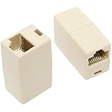 FEDUS 2 PCS RJ45 Cat5e Straight Network Cable Ethernet LAN Coupler Joiner Female to Female Connector