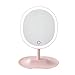 Produktbild AAFEI Schminkspiegel, Schminkspiegel Mit Lichtern Und Vergrößerung, LED, Mit Verstellbaren LED-Leuchten, Countertop Kosmetikspiegel, Die Basis Kann Schmuck, Spiegel Speichern,Rosa,Spiegel