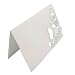Produktbild ROSENICE Tischkarten Hochzeit Platzkarten 50 Stück Schmetterlinge Laser Geschnitten Namen Platz Karten Hochzeitsgast Tischkarten (weiß)