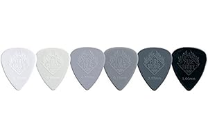 GEWA Fire Stone Plettro, Plectrum/Pick Nylon, Forma 351, Superfice "Relief", 1.00 mm, Nero, 12 Pezzi