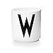 DESIGN LETTERS Arne Jacobsen Letter W Fine Bone China Porcelain Cup for Home, Office & Personalised Gifts