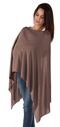 BambooMama Bamboo Breastfeeding Scarf - Cocoa - Discreet Nursing Cover And Scarf In One - The Ideal Gift For A New Mother
