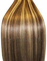 24 inch DARK BROWN/BLONDE MIX (col 4/613) . Full Head Human Hair Weave for sew in or glue in. High quality Remy Hair Weft!. 100g Weight