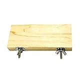 Material: Madera Henreal Soporte de Madera Plataforma de Juguete Pata de molienda Accesorios de Jaula Limpia para Loro Hamster