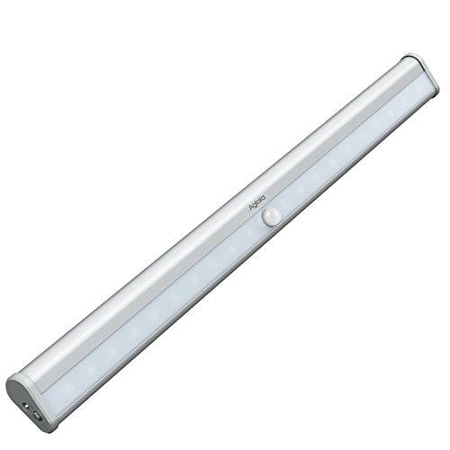 Aglaia Schrankleuchte mit Bewegungssensor, Automatische Schranklicht 20 LEDs mit einem Magnetstreifen, USB Aufladbar mit eingebautem 1200mAh Akku, ideal für Schränke, Schublade, Schlafzimmer, Flur, Keller, Garage - 9