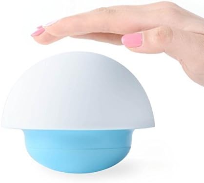 Gloryshine 7 Color Touch Sensitive Tumbler Night Lights, Tumbler Mushroom Design Colorful Night Light Touch Sensor Dimmable LED Nightlight (Blue)