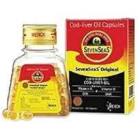 Seven Seas Cod Liver Oil Capsules - 100 Softgels (Pack of 4)