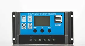 SPARKEL PWM 12V/24V 10A Digital Solar Charge Controller with Dual 5V USB Charging, Dusk to Dawn Feature for Batteries Lead Acid(SPSCC-100)