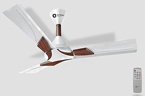 Buy Orient Ceiling Fan Wendy Pearl White Walnut With Remote 1200