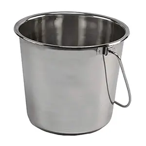 Stainless Steel Buckets for Pets, Cleaning, Food Prep (2 Gallon)