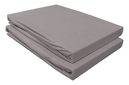 2er-Set Jersey Baby/Kinder-Spannbettlaken Spannbetttuch 60×120 – 70×140 cm aus 100% Baumwolle in vielen Farben - 2