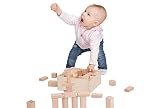 CreaBLOCKS Holzbausteine natur Kleinkindpaket 54 unbehandelte Bauklötze ab 6 Monate Made in Germany - 