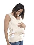 Camiseta portabebés Camiseta Crisálida Amarsupiel para lactancia (Champán, Mujeres: M)