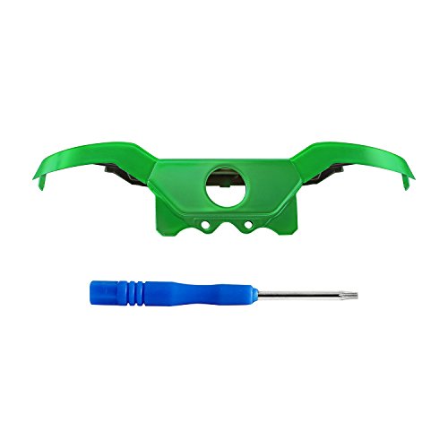 E-WOR Chrome LB RB Bumpers Triggers & Middle Parts Replacement LBRB with T8 Tools for Xbox One Elite & Xbox One Controllers with 3.5mm Jack Version- Green