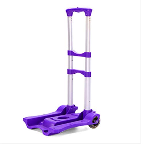 ZZQ Carrello da Viaggio Carrello in Lega di Alluminio Multifunzione Portatile Pieghevole Carrello per i Bagagli Carrello elevatore Carrello per la Famiglia,B,1