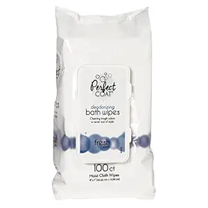 Perfect Coat Deodorizing Bath Wipes for Dogs, 100-Count