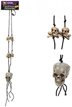 PMS 7PC SKULL AND CROSSBONES NECKLACE ON CARD
