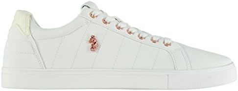 Luke 1977 Mens Haskell Low Trainers Lace Up Padded Ankle White/Gold UK 11 (45)