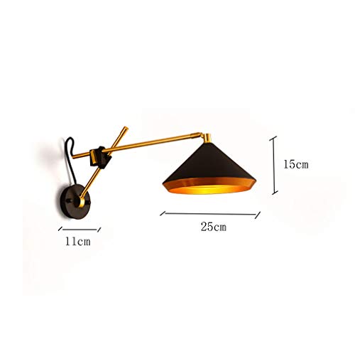Preisvergleich Produktbild LWJJBD Wandleuchte Individuelle Dekoleuchten Nachttischlampe für Schlafzimmer Eisen-Wandleuchte Rocker-Faltwandleuchte (Farbe : 1)