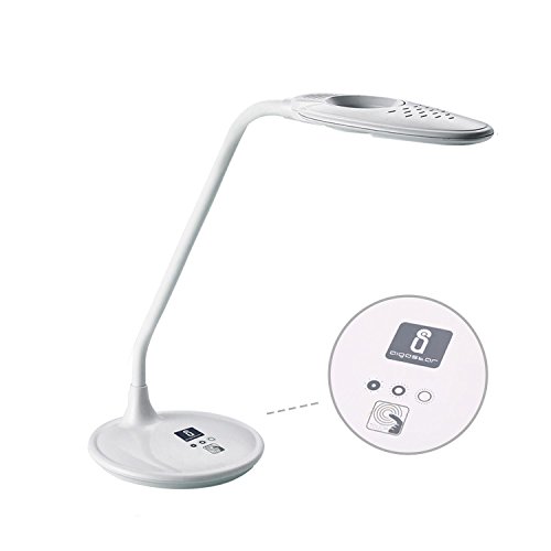 Aigostar 178611 - Lámpara de escritorio tipo flexo, LED de 5 W, última generación, color blanco [Clase de eficiencia energética A]