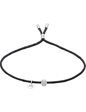 Guido Maria Kretschmer Damen-Armband 925er Silber Diamant One Size, schwarz