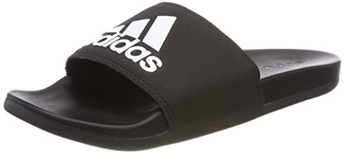 adidas Men's Adilette Cf+ Logo Beach & Pool Shoes, Black (Cblack), 7 UK
