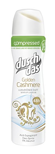 Duschdas Deospray Golden Cashmere Anti-Transpirant Compressed, 6er Pack (6 x 75 ml)