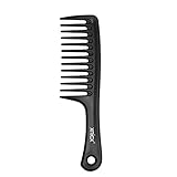 xnicx Wide Tooth Comb Afro Comb Detangling Hair Brush Wide Comb Detangler Comb Paddle Hair Comb Care Handgrip Comb-Best Styling Comb for Long, Wet or Curly Hair-Improve Blood Circulation Black