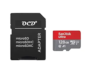 SanDisk Ultra microSDXC UHS-I Card 128GB, 120MB/s with OCD SD Adapter (SDSQUA4-128G-GN6MN)