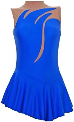 Wholesale Dance Sleeveless Ice/Skating/Majorette Dress Royal Blue Shiny Lycra (#S097a)